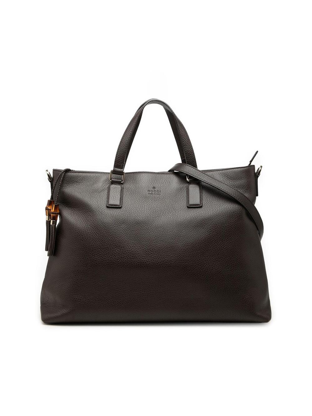 Gucci Calfskin Bamboo Tassel Satchel #363042G64B